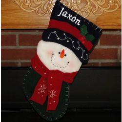 Snowman Personalized Christmas Stocking