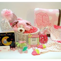 Baby Girl's Precious Polka Dot Gift Basket