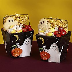 Set of Two Giant Boo Take Out Totes with Treats