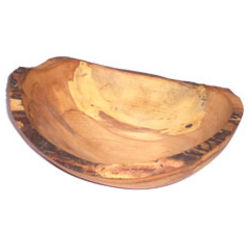 Handcrafted Small Spaulted Wood Oval Bowl