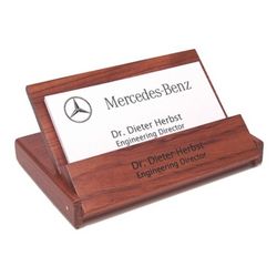 Personalized Rosewood Business Card Holder