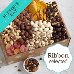 Organic Snacks Gift Box with Mother's Day Ribbon