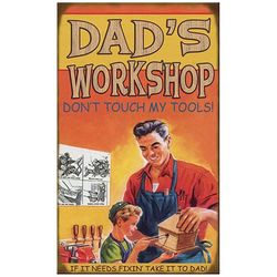 Personalized Dad's Workshop Retro Wall Sign