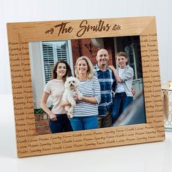 Personalized Repeating Name Home Picture Frame
