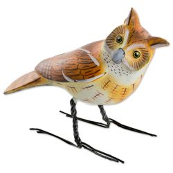 Eastern Screech Owl Ceramic Statuette