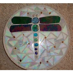 Dragonfly Stained Glass Stepping Stone
