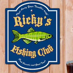Fishing Club Personalized Wall Sign