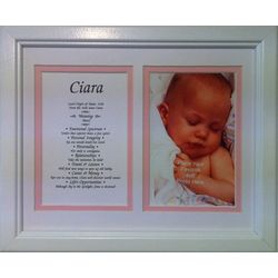 Personalized First Name with Photo Matted & Framed Print