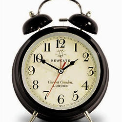 Large Covent Garden Alarm Clock in Black