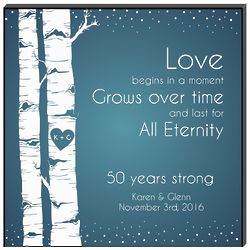 Personalized Carved Heart Eternal Love Wall Art Panel