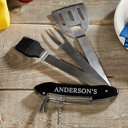 Personalized All-in-One Folding BBQ Tools and Bar Accessories