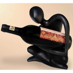 'Hospitality' Wood Wine Bottle Holder