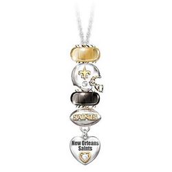New Orleans Saints Number One Fan Charm Necklace