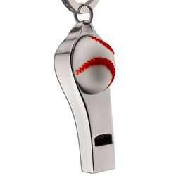 Personalized Baseball Coach Whistle Key Ring