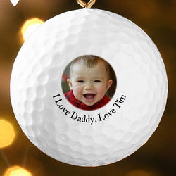 Personalized Photo Memories Golf Ball Ornament