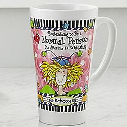 Personalized Pretending to be Normal Latte Mug