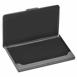 Personalized Gunmetal Business Card Holder