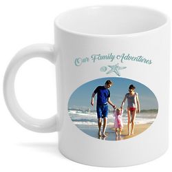 Our Family Adventures Beach Themed Photo Mug