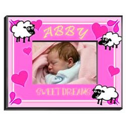 Girl's Personalized Counting Sheep Photo Frame