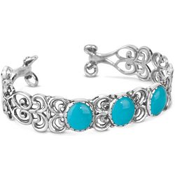 Changing Seasons Sterling Silver and Turquoise Cuff Bracelet