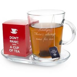Engravable Mug and Saucer with English Black Tea