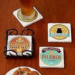 Personalized Craft Beer Label Coasters