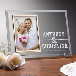 Our Love Story Personalized Romantic Glass Photo Frame