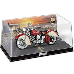 1948 Indian Chief Motorcycle in Route 66 Diorama Case