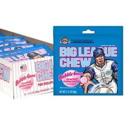 Big League Chew Curveball Cotton Candy Bubblegum - 12ct Box
