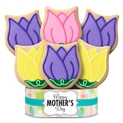 6-Piece Mother's Day Decorated Cookie Bouquet