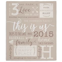 This Is Us Personalized 50x60 Fleece Blanket