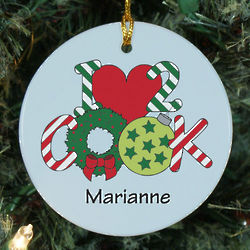 Personalized Ceramic Heart to Cook Ornament