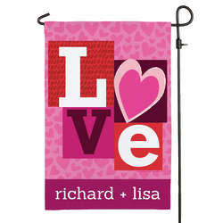 Love Personalized Garden Flag