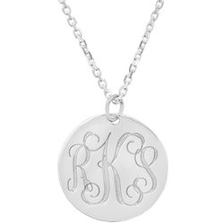 Personalized Sterling Silver Monogram Necklace