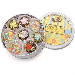 16 Chocolate-Dipped and Decorated Oreos in Spring Tin