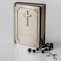 Personalized Bible Memory Box with Cross