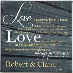Love Is Patient 8x8 Personalized Canvas Print