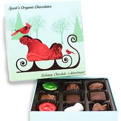 Organic Chocolates in Sled Gift Box