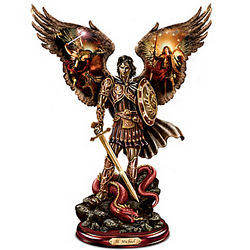 Michael Triumphant Warrior Cold-Cast Bronze Sculpture