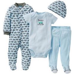 Daddy's Little Guy 4-Piece Baby Layette Set