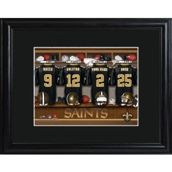 Personalized New Orleans Saints Locker Room Framed Print