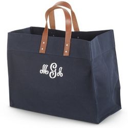 Navy Canvas Utility Tote