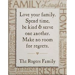 Personalized Love Your Family Canvas Wall Art