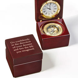 Personalized Inspiring Message Navigator Clock and Compass