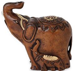 Elephant by Example Wood Statuette