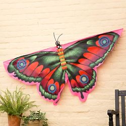 Hand-Painted Fabric Butterfly Kite Wall Art