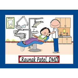 Personalized Dentist Office Cartoon