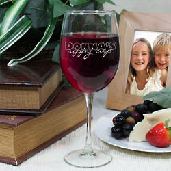 Engraved Sippy Cup Wine Glass