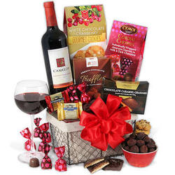 Wine & Chocolate Gift Basket