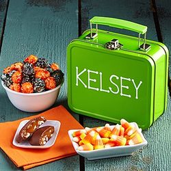 Personalized Halloween Delights Mini Lunch Box Gift Tin